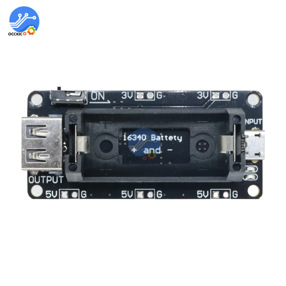 5V/3 3 V 16340 Батарея Зарядное устройство доска литий ионный Dual USB Порты и разъёмы