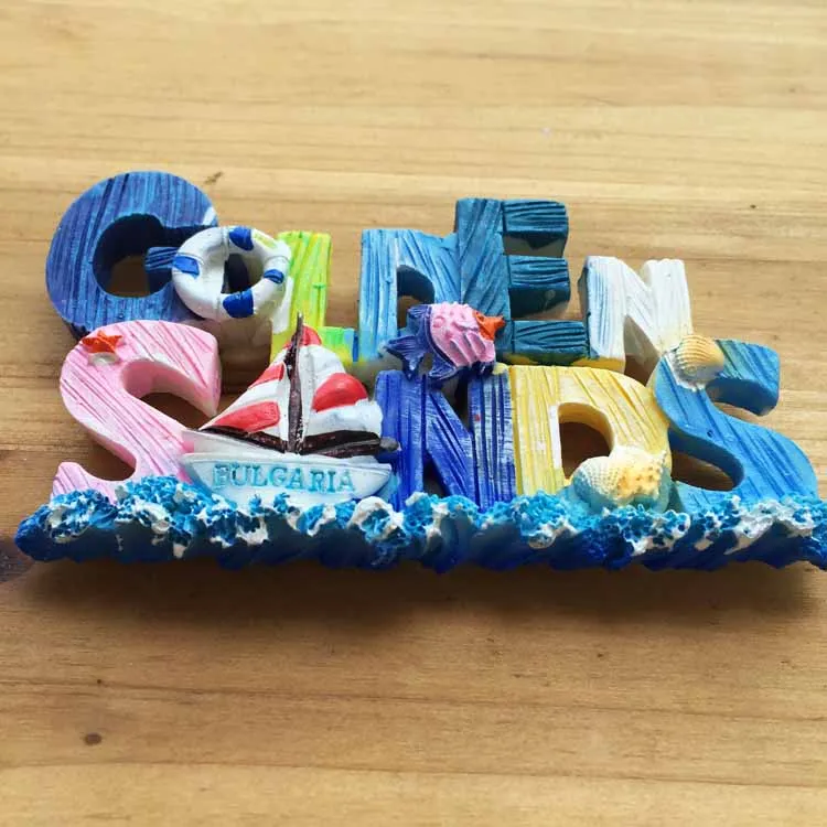 Болгарская Золотая пляжная наклейка на холодильник знаменитый ландшафт магниты