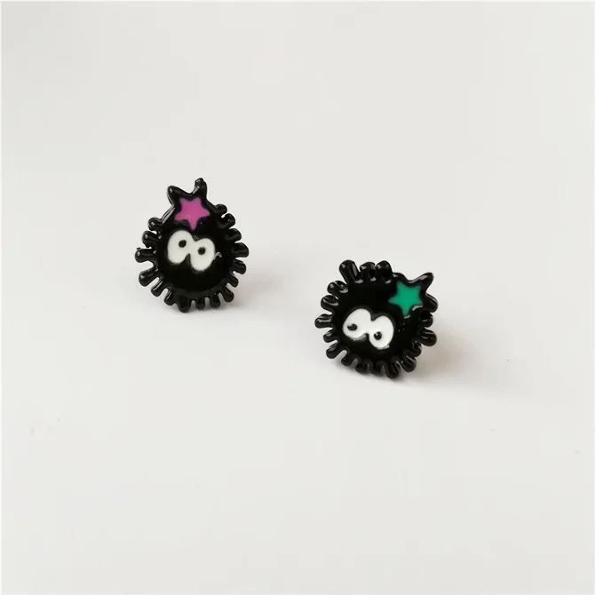 IVYYE Totoro Dusty Ball, модная аниме Сережка с героями мультфильмов, милые серьги-гвоздики с животными для женщин, девочек, детские ювелирные изделия, Рождественский подарок