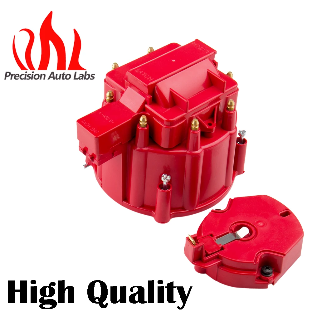 

PRECISION AUTO LABS Red Male HEI Distributor Cap & Rotor Performance Replacement SBC BBC 305 350 454