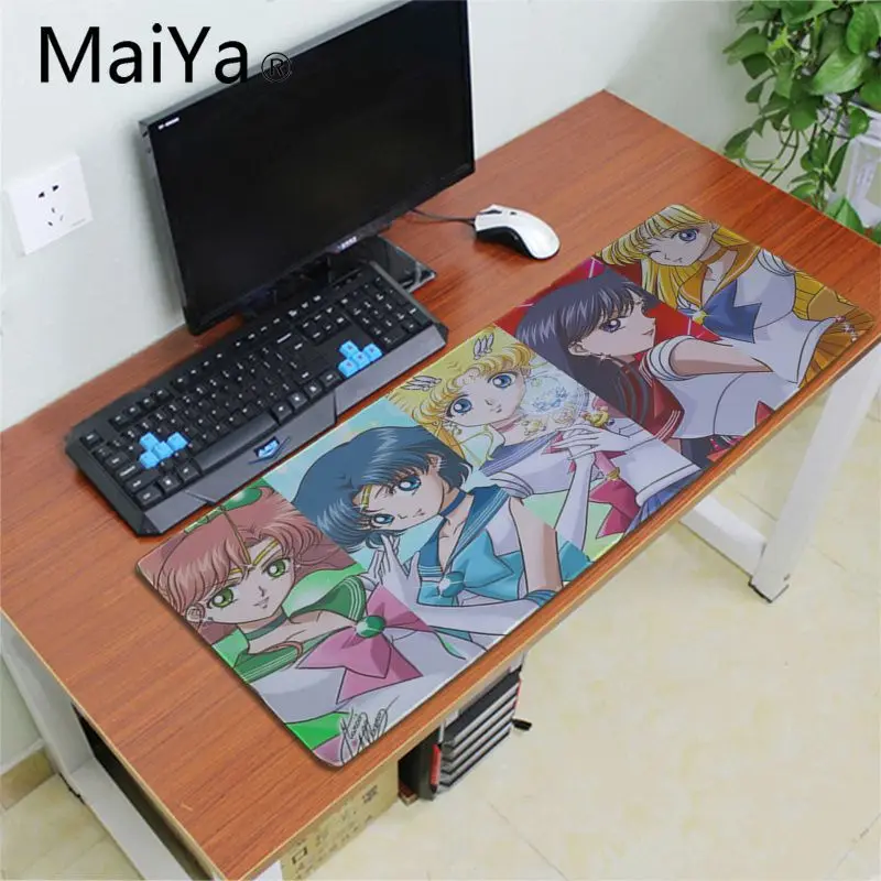 Lock Edge 40X90cm Maiya мой любимый аниме Сейлор Мун геймер скорость мыши розничная маленький резиновый коврик для мыши большой коврик для мыши клавиатуры коврик - Цвет: Lock Edge 40X90cm