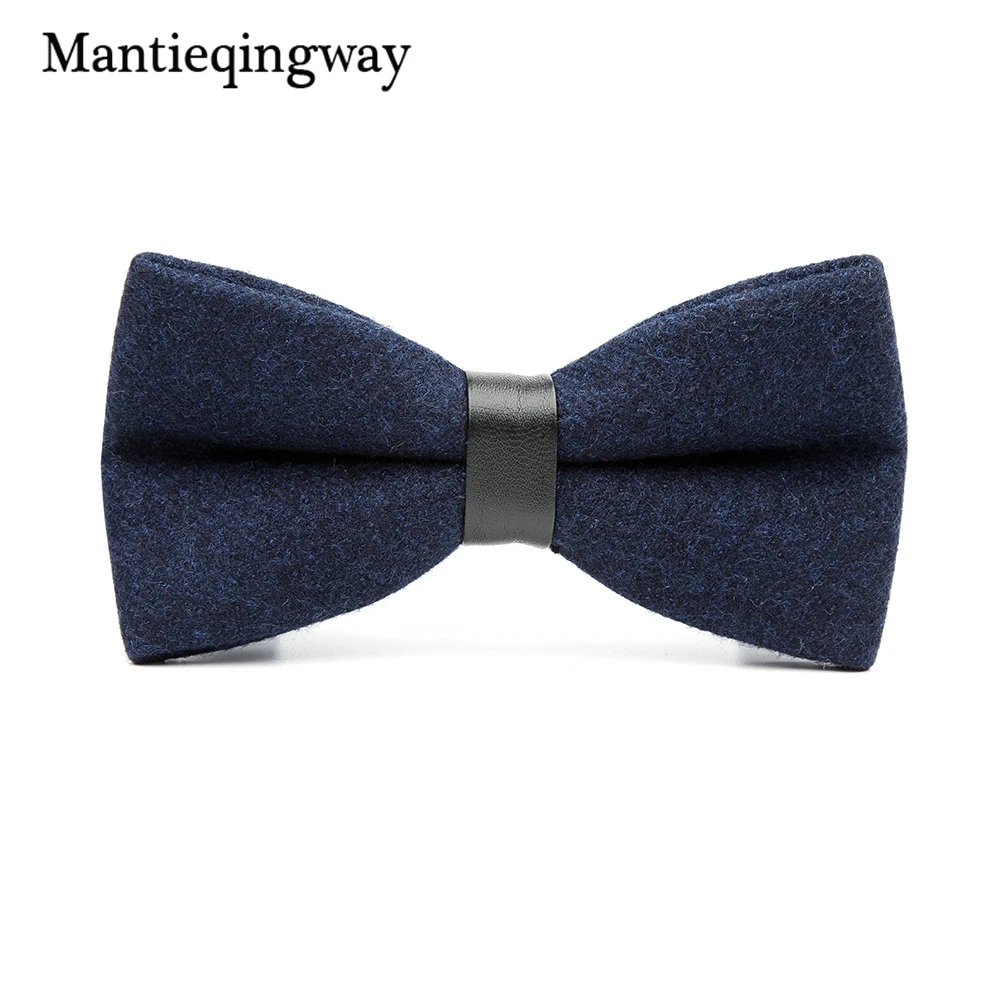 Mantieqingway классический сплошной Цвет Шерсть Марка бабочкой для Для мужчин