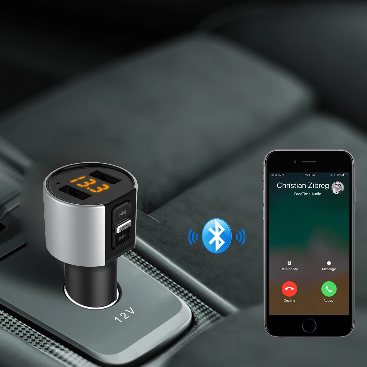 C26S двойной usb порт+ 3.4A автомобильное зарядное устройство Bluetooth fm-передатчик Громкая связь вызов автомобильный комплект 3400MA ток Быстрая зарядка mp3-плеер