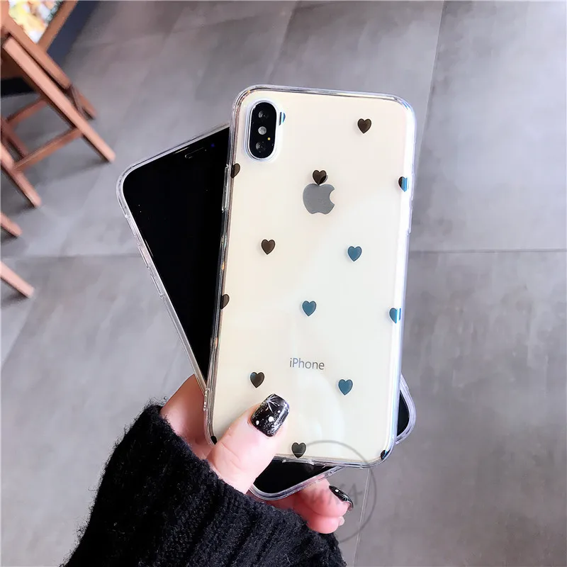 BUNA милый чехол для телефона с сердечками iphone X 7 Чехол 6S 6 8 Plus s Ультратонкий Мягкий