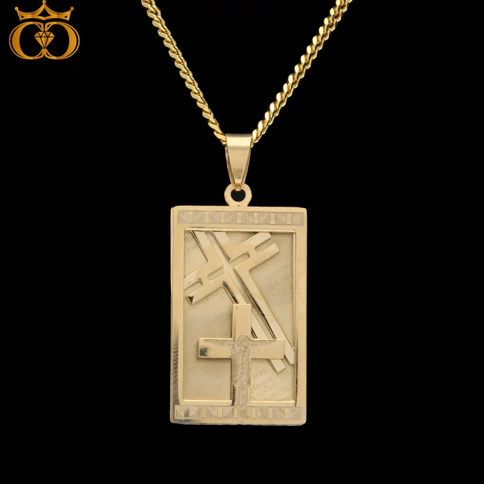 Красочные. Драгоценные мужские серебряные из нержавеющей стали христианские