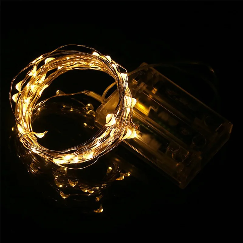 

2M 3M Copper LED string light Battery powered Fairy string Light for Party Wedding Christmas decoration light