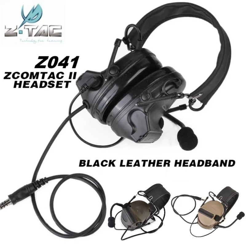 Z Tactical Z041 Softair Military Noise Cancelling Comtac II Headset Airsoft Paintball Hunting Headphone Ear Protector Earphone