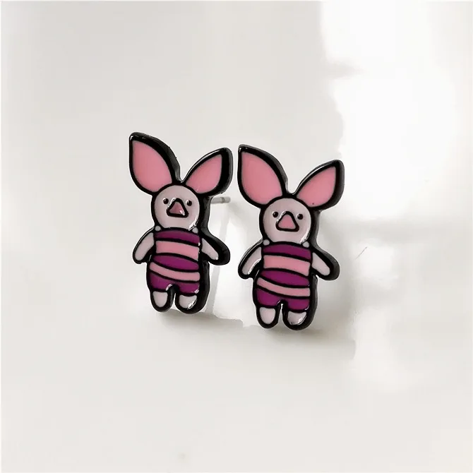 IVYYE Piglet eeyore Мода Аниме Сережка с героями мультфильмов милые серьги-гвоздики с животными для женщин девочек Дети Ювелирные изделия Рождество подарок
