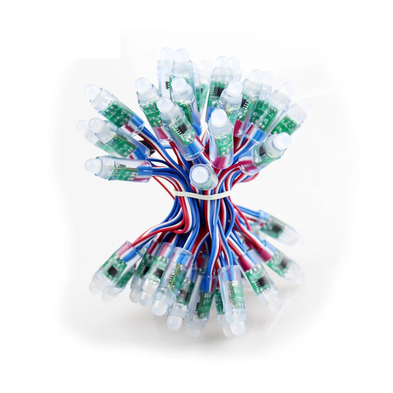 50 шт./лот 12 мм ws2811 led pixel module string 5v node/string Digital rgb полный цвет водонепроницаемый light