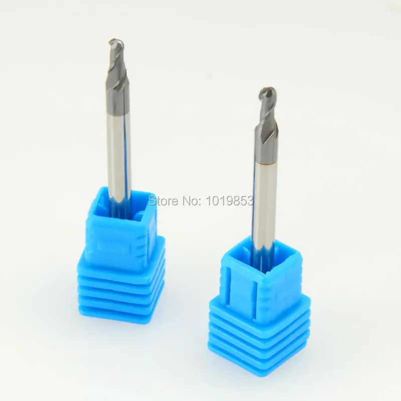

5pcs SLONS S200 -R1.5X4X50L HRC50 4mm shank diameter BALL NOSE tungsten carbide end mill milling cutter for steel or cast iron