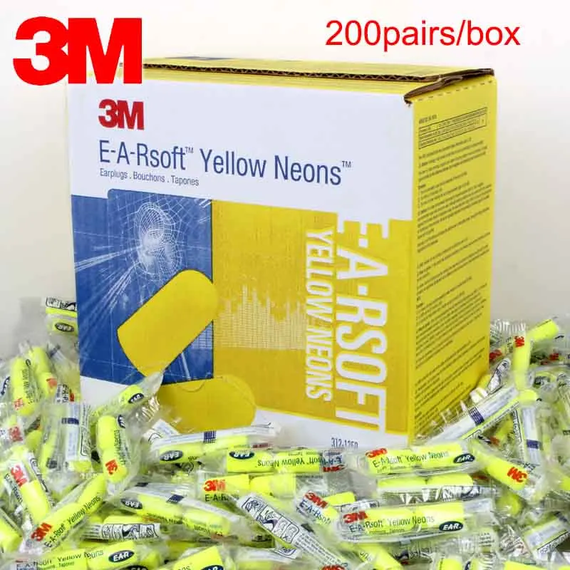 Пулевые беруши 3 м E A RSoft Yellow Neon 312 1250 эластичная Беспроводная шумоподавление NRR:33