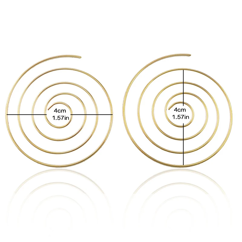Gold swirl C1b3 Геометрическая стежка цвета: золотистый, Серебристый Большой цепи серьги aretes oorbellen для женщин серьги большие серьги-подвески, чтобы лазить по ювелирные изделия - Окраска металла: Gold swirl C1b3