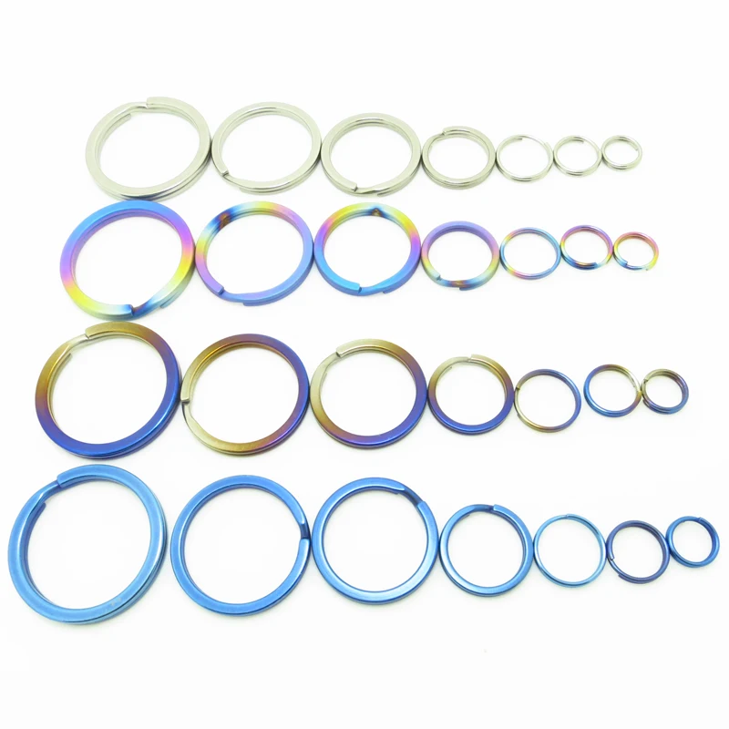 4 шт./7 шт. пламени Титан кольцо для ключей из сплава повседневного использования