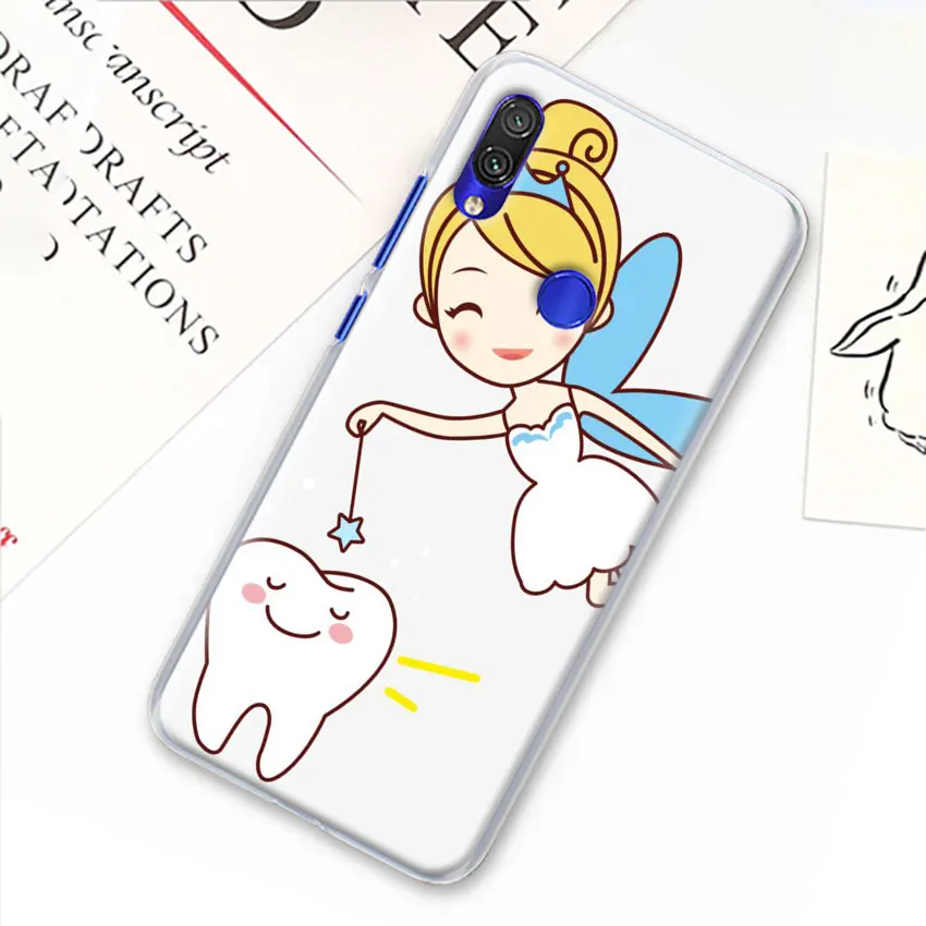 Стоматологический зуб чехол для телефона Xiao mi Red mi 7 5 6 Pro Note 7 Pro 5 5A 6 mi A1 A2 8 Lite 9 чехол Coque
