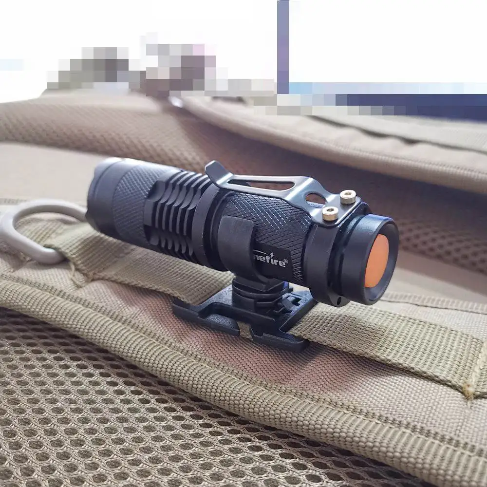 Светодиодный фонарик AloneFire поворотный u образный зажим для лямки тактический