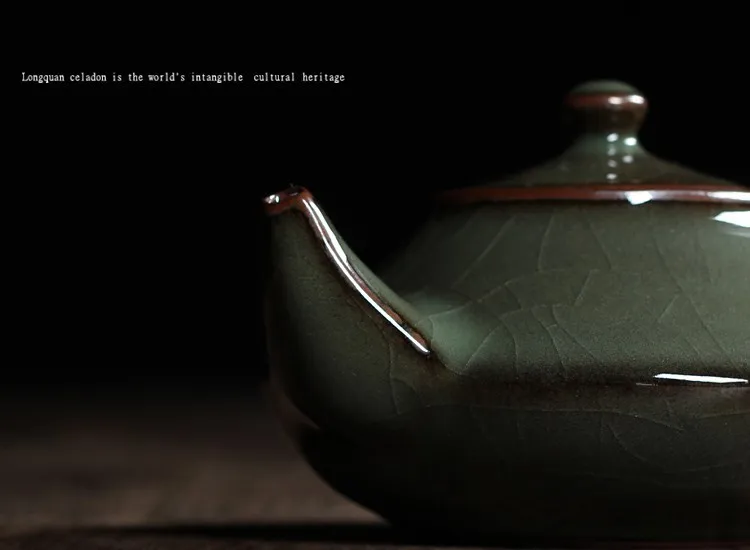 WIZAMONY чайный набор кракле глазурь Longquan Celadon Zisha керамика искусство Тай Тхи Китай Чайный горшок фарфор Исин глина антикварный чайник