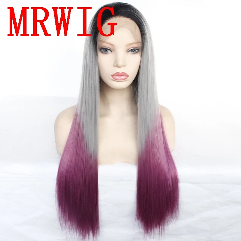 MRWIG 26in 1b # черный Омбре серый/фиолетовый/розовый свободная часть синтетический