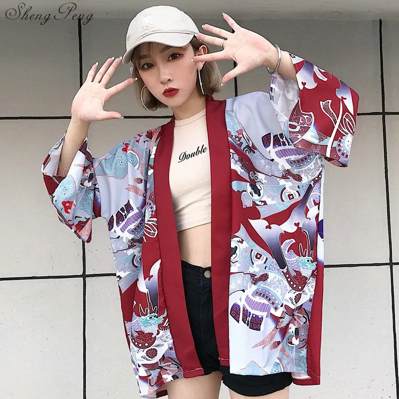 Шифоновая плетеная блузка Harajuku BF в японском стиле с перьями для мужчин и женщин