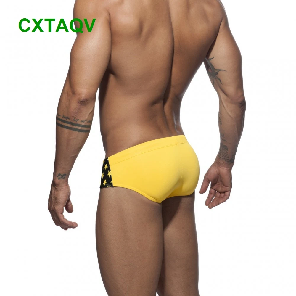 Мужские плавки бикини с принтом звезд нейлон и полиэстер треугольные пляжные