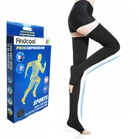 compression recovery thigh sleeve 1 pair medical support hose 20 30 mmhg thigh high compression stockings with silicone band