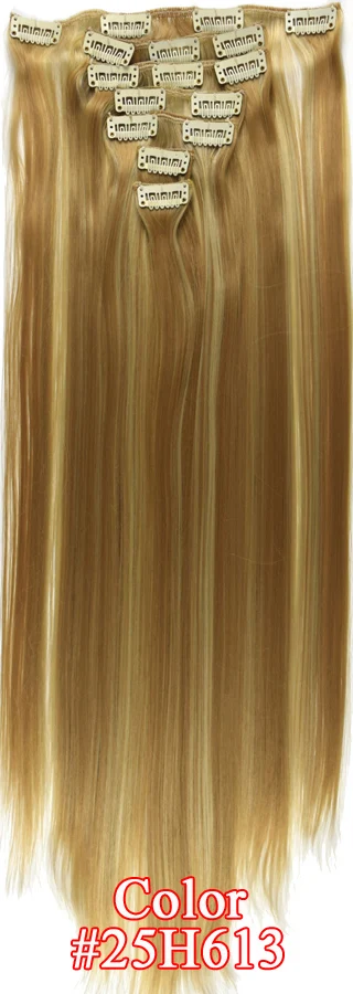 TOPREETY термостойкие B5 химическое волокно прически Silky Straight 7 шт./компл. клип в наращивание волос 7006 - Цвет: 25H613