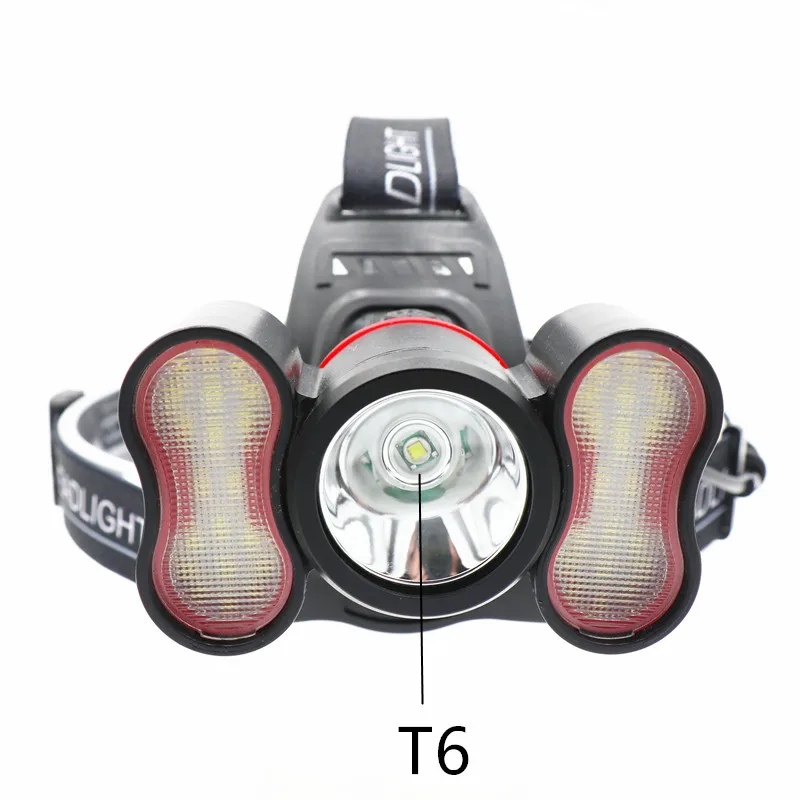 2000LM светодиодный T6 налобный светильник с датчиком водонепроницаемости рисунком