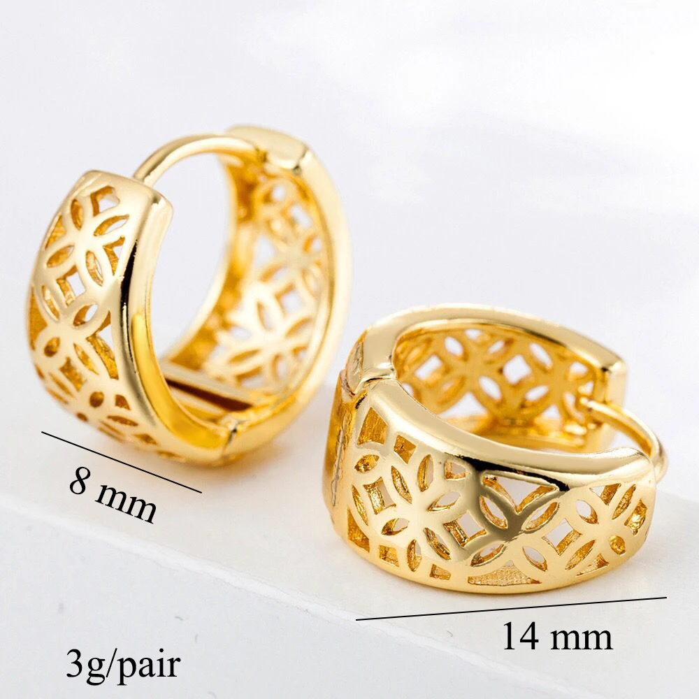 Женские ажурные серьги MxGxFam золотистого цвета 18 K Европейская мода|gold earrings k|earring