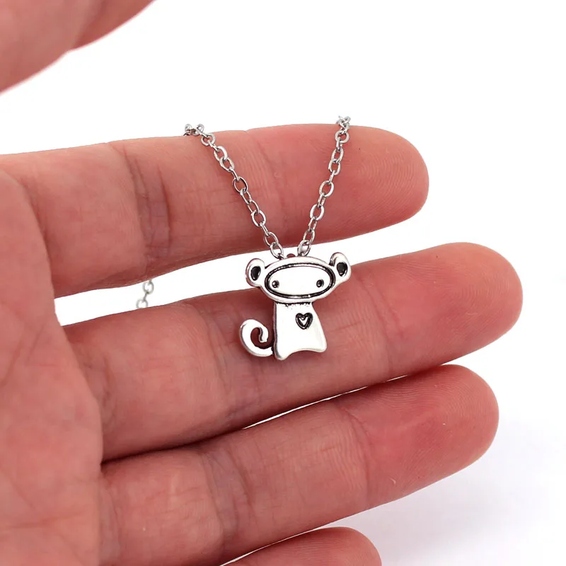 

hzew cute monkey pendant necklace