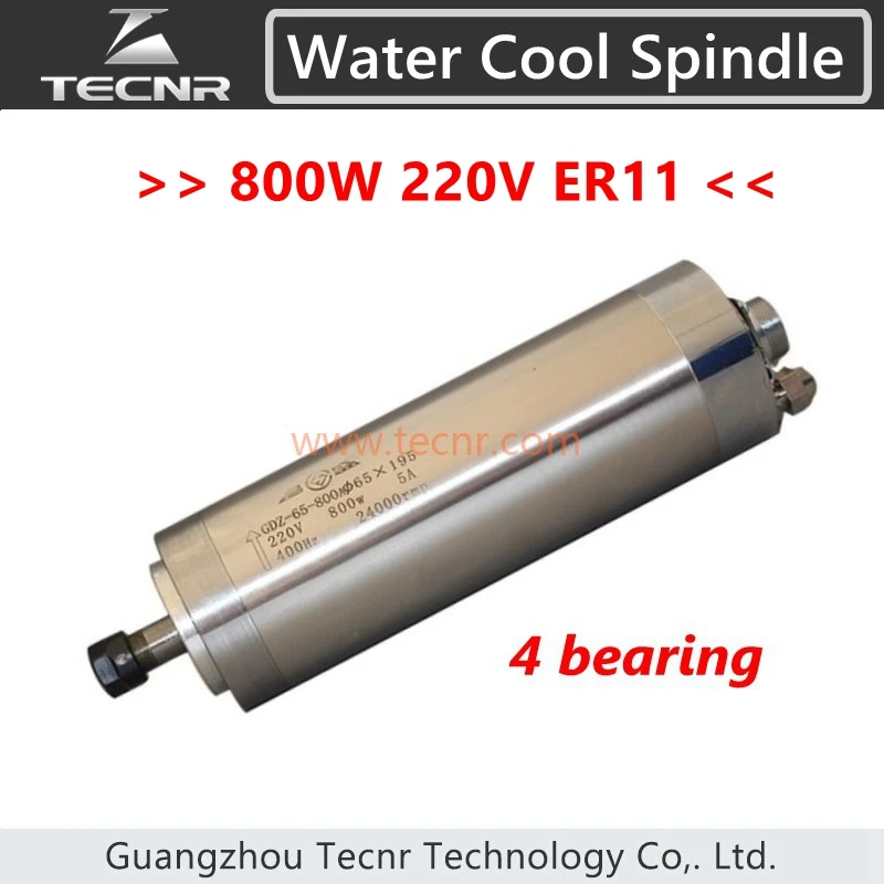4 подшипника 800 Вт водяное охлаждение cnc с водяным охлаждением Шпиндельный