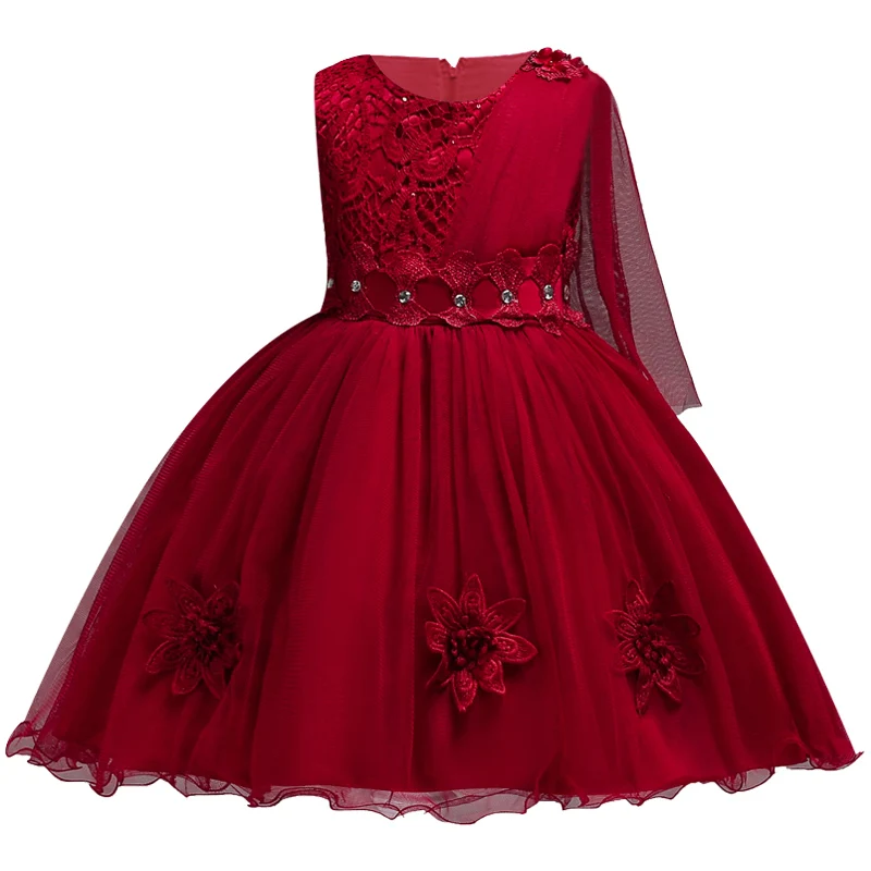 Новинка Платье с цветочным рисунком для маленьких девочек Детская одежда на