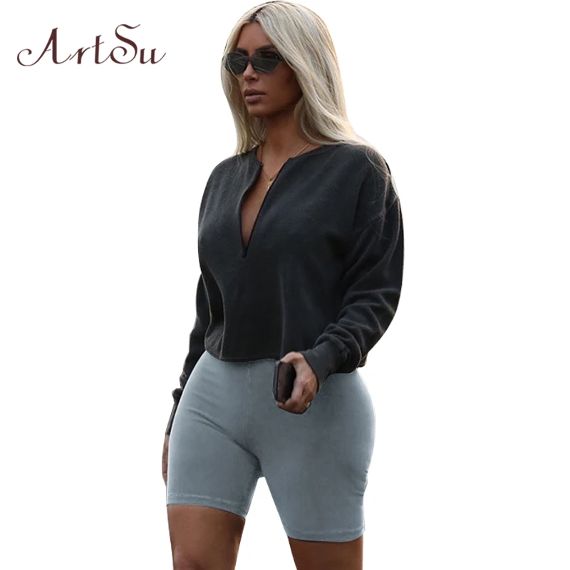 ArtSu Fashion Women Shorts High Waist Slim Short Feminino Sexy Outdoor Club Party Elastic Pants Female New ASSH40043 | Женская одежда
