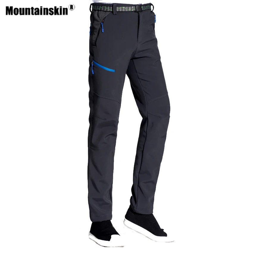 Мужские и женские флисовые брюки Mountainskin зимние ветрозащитные для походов
