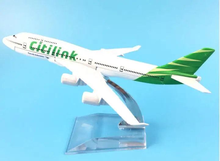 Воздух Индонезия Citilink дыхательные пути B747 400 Боинг 747 авиакомпании 16 см модель