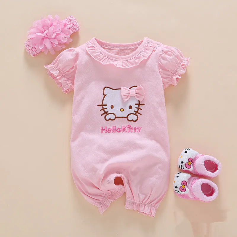 Розовая стильная одежда для маленьких девочек с принтом hello kitty мягкая хлопковая