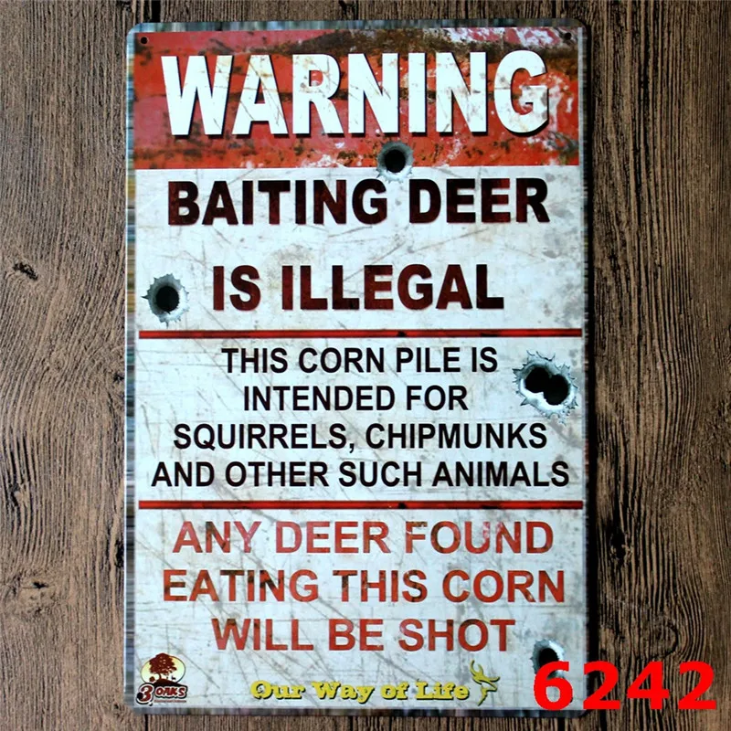 Оригинальная мужская пещера оловянные знаки для рыбалки Охотничий Сезон