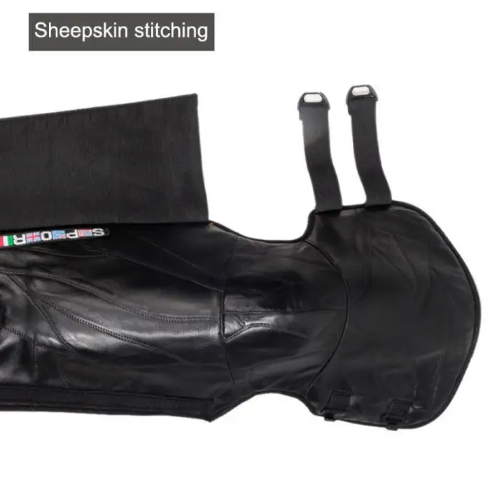 2 Pcs Motorcycle Leather Knee Pads Plush Thickening Windproof Waterproof Warm Leg Protector FI-19ING