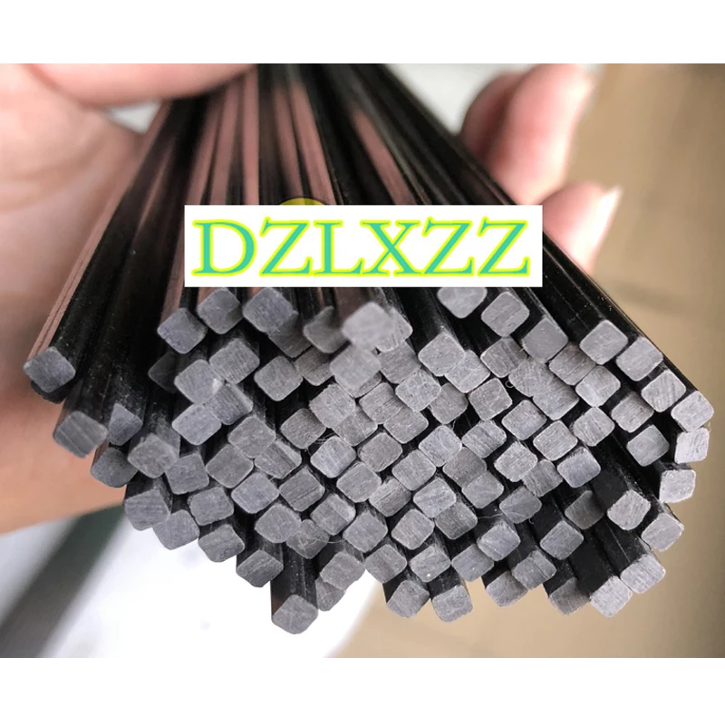 2/4/10pcs 1/1 .4/1.5/2/3/4/5/6/8/10mm x 500mm length Pultruded Square Solid Carbon Fiber Rod CFR rods Drone Accessories | Игрушки и