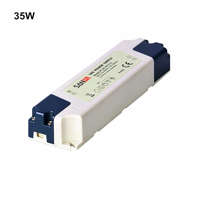 Высокое качество SANPU мини Размеры Пластик освещение Трансформатор 12V 24V 15 Вт, 35 Вт, 60W Светодиодный драйвер для Светодиодные ленты CCTV Камера Питание