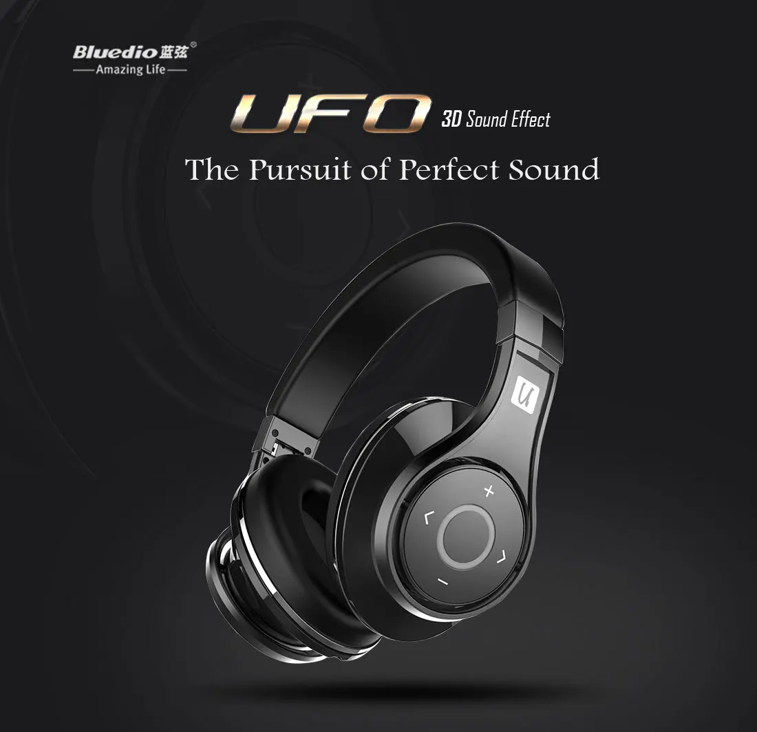 Bluedio U(UFO) высококачественные Bluetooth наушники запатентованные 8 драйверов/3D звук/алюминиевый сплав/HiFi накладные беспроводные наушники