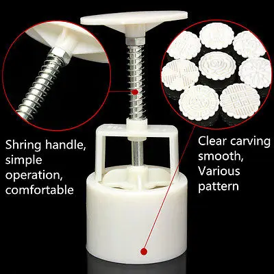 Вогнутые Цветочные Марки круглый пластиковый китайский фестиваль луна торт