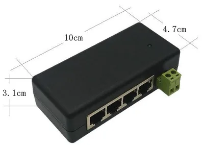 2 шт 4 порт PoE Инжектор Мощность адаптер Ethernet блок питания Pin 5 (+)/7 8 (-) Вход DC12V-DC48V для
