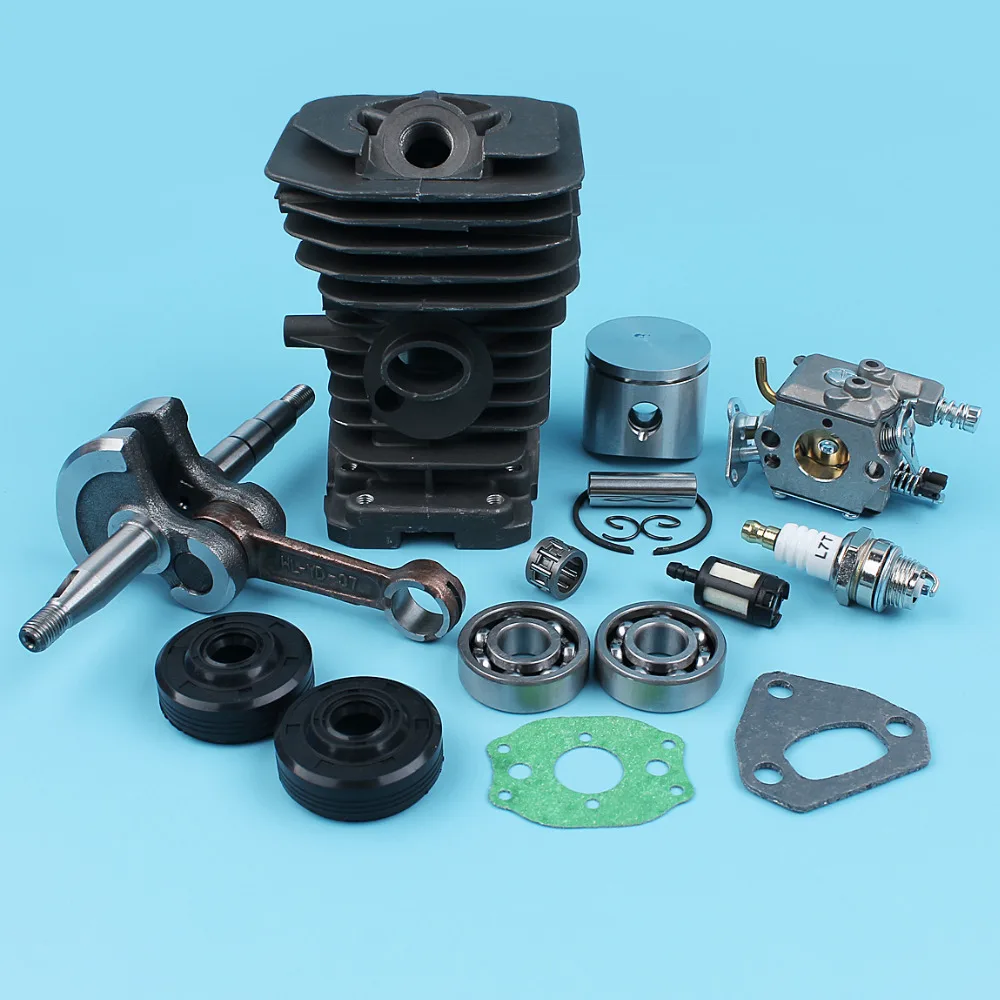 

Карбюратор с поршневым коленчатым валом 38 мм для Husqvarna 136 137 141 142, подшипник бензопилы, сальники, фильтр, покрытый NIKASIL