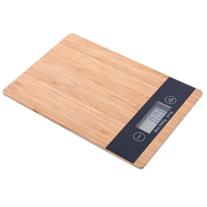 Wood grain 5000 г/1 г 5 кг Дерево Бамбук Hd ЖК-дисплей цифровые весы многофункциональный Hd ЖК-дисплей Электронный баланс авто - Цвет: Wood grain
