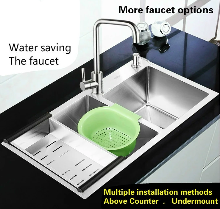 Бесплатная доставка домашняя большая роскошная кухонная ручная раковина