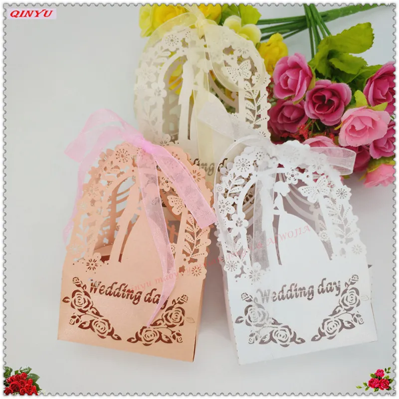 10 шт./компл. Подарочный карман бумажная коробка для конфет свадебные сувениры