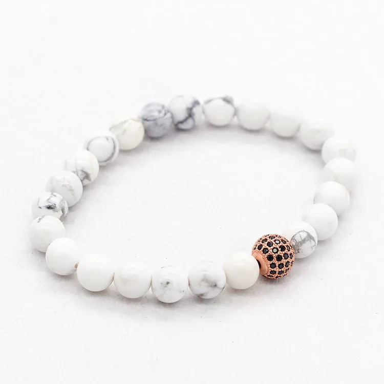 10 шт. Лидер продаж унисекс белая сосна Натуральный камень из бисера withmetal сплав