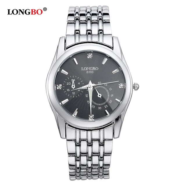 Часы Longbo женские брендовые Роскошные Кварцевые часы Женские Модные Relojes Mujer женские деловые наручные часы Relogio Feminino 8393 - Цвет: Black for men
