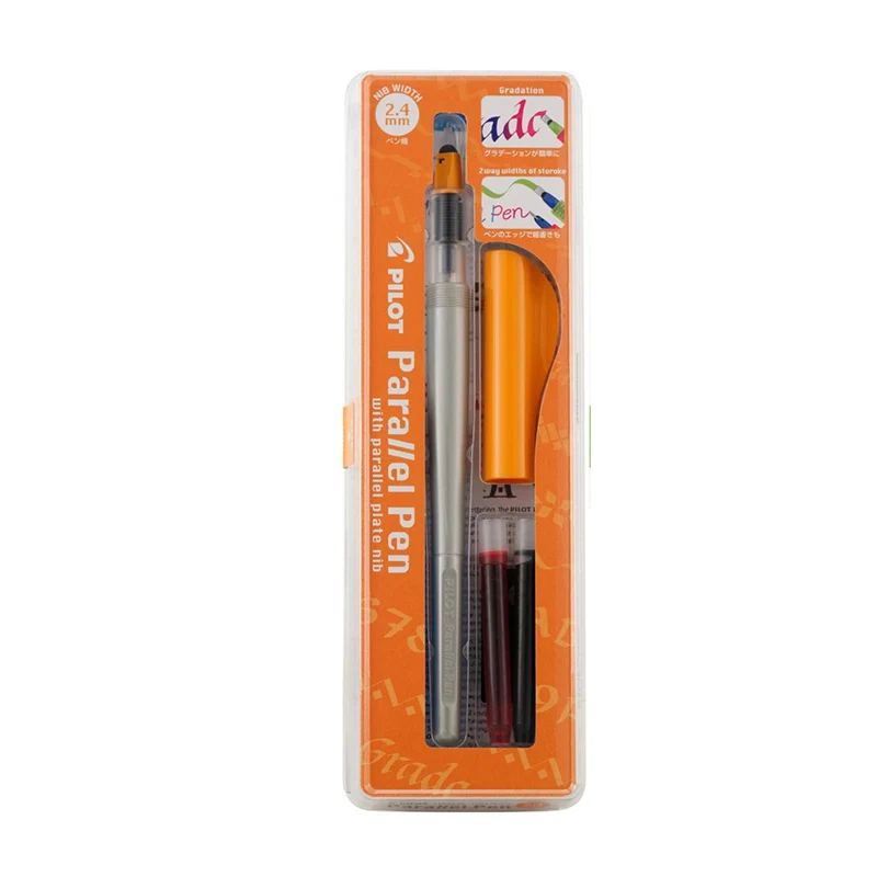 2.4mm Orange 1 шт., авторучка Pilot Parallel, авторучка, Готическая, арабская каллиграфия, с 12 цветными чернильными картриджами, FP3-SS, дизайн, готический шрифт - Цвет: 2.4mm Orange