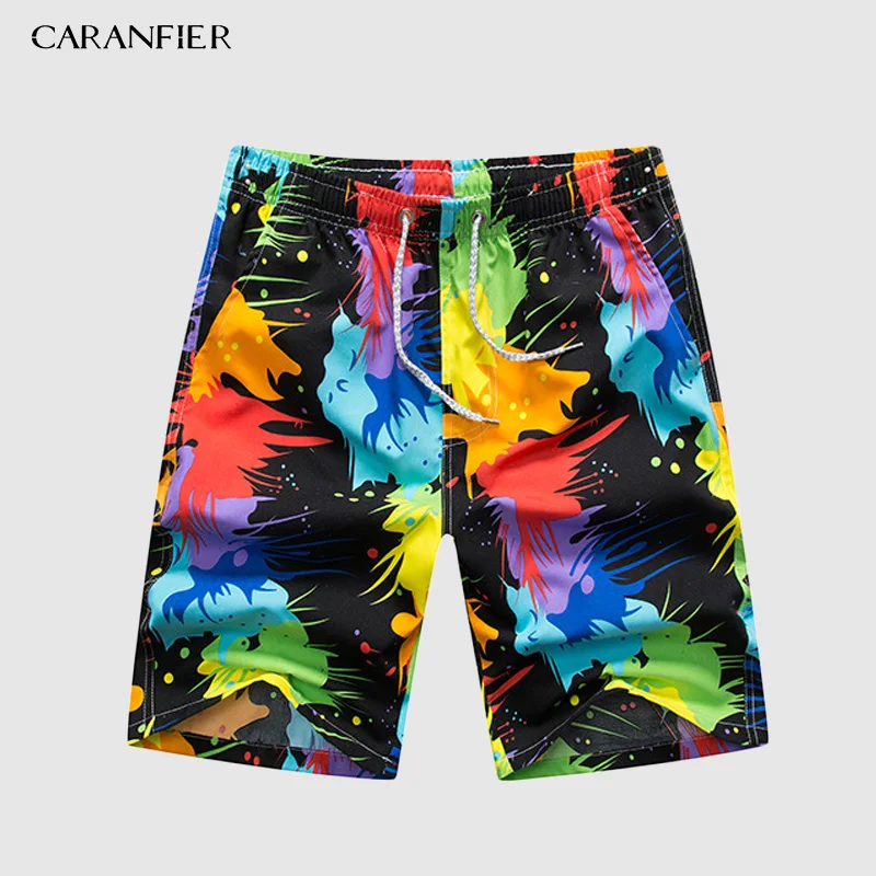 CARANFIER мужские спортивные короткие пляжные шорты Бермуды для серфинга боксеры