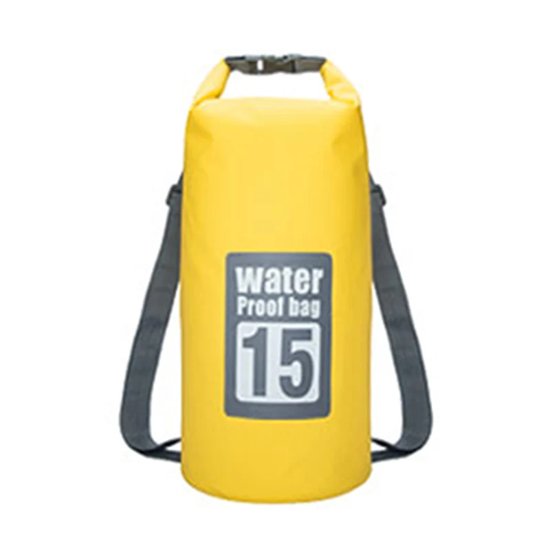 15L Yellow 5L/10L/15L/20L/30L водонепроницаемые сумки сухой мешок водостойкий рюкзак из пвх спортивная сумка рафтинг рюкзаки для плавания непроницаемая сухая сумка - Цвет: 15L Yellow